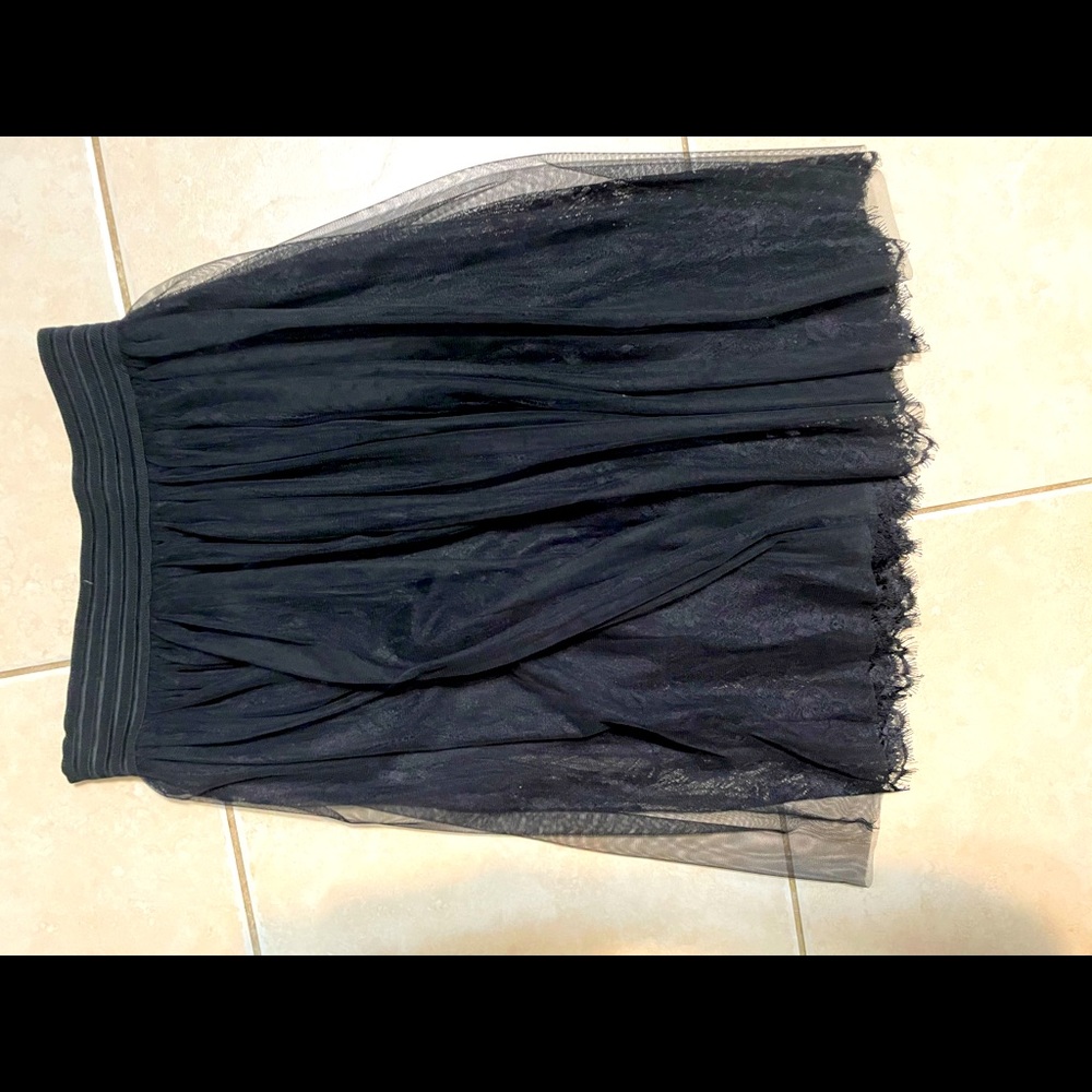 Black midi skirt